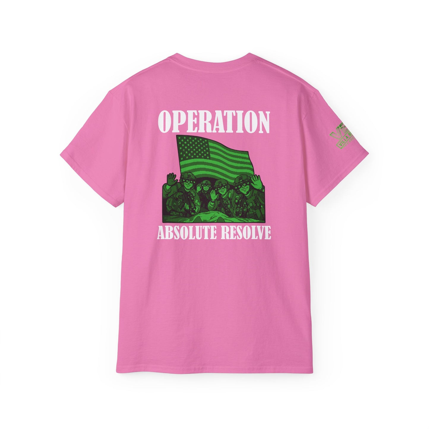 Operation Absolute Resolve Tee — VBA Military Flag Graphic T-Shirt