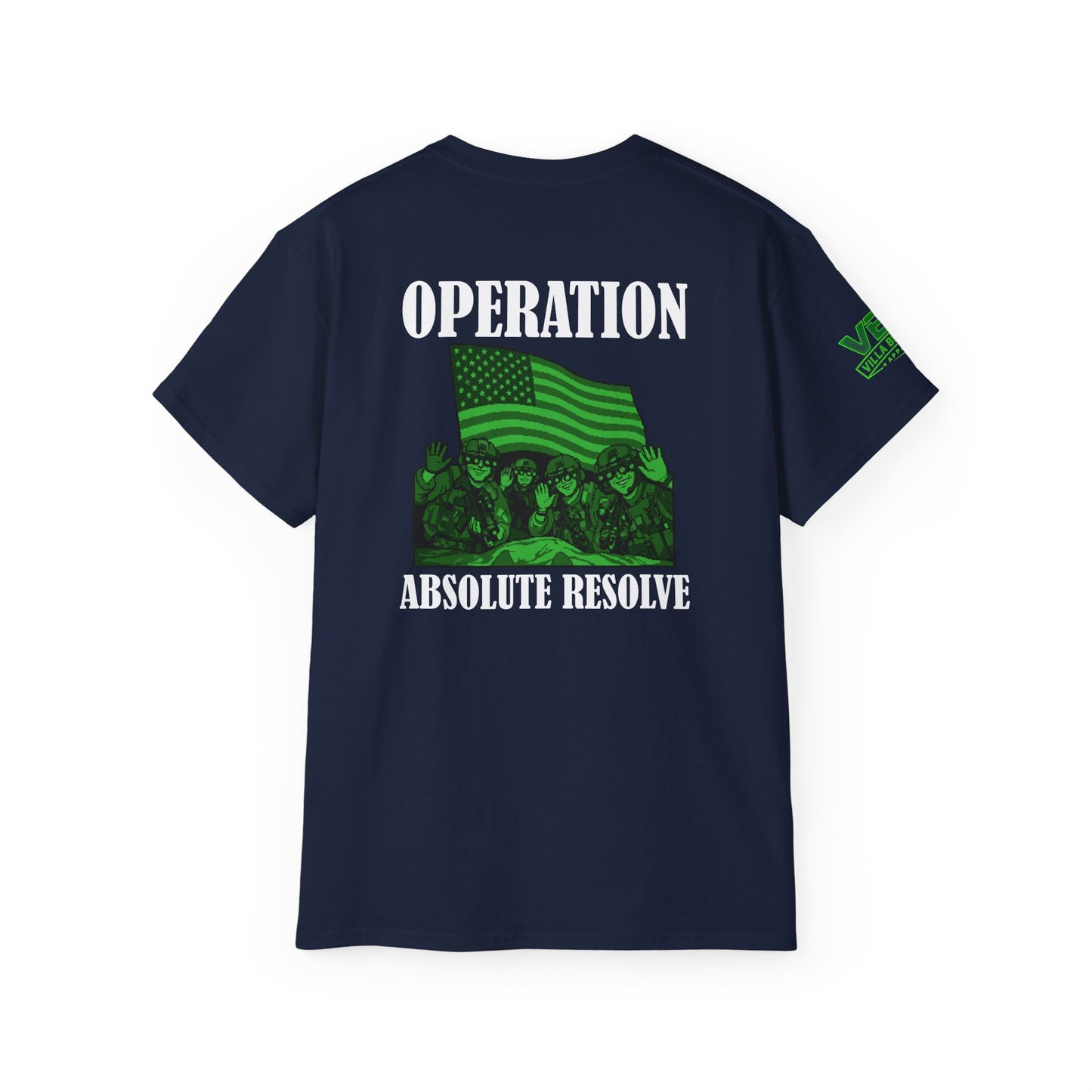 Operation Absolute Resolve Tee — VBA Military Flag Graphic T-Shirt