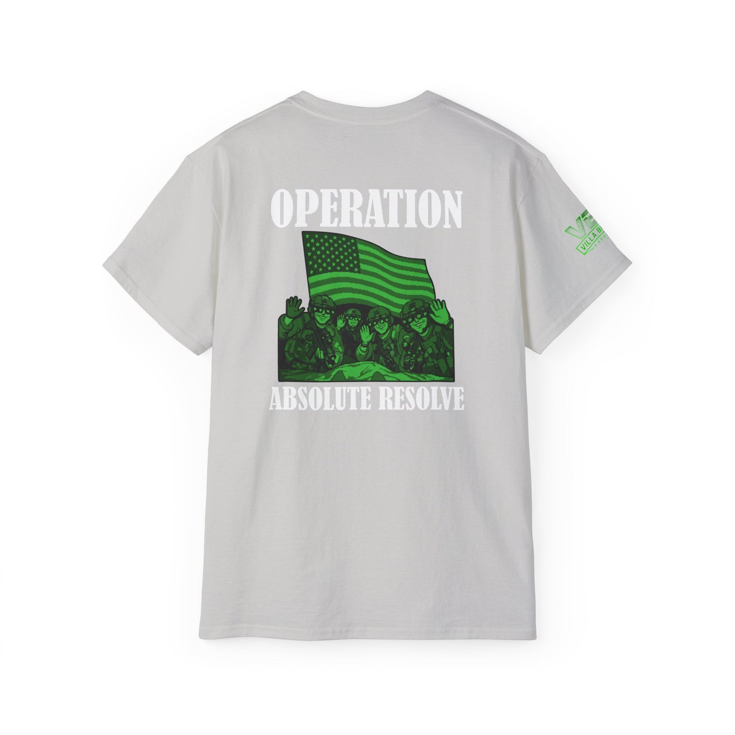 Operation Absolute Resolve Tee — VBA Military Flag Graphic T-Shirt
