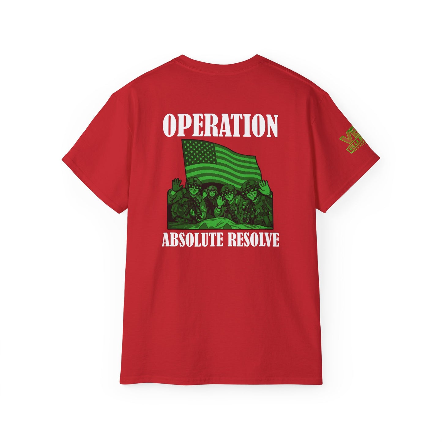 Operation Absolute Resolve Tee — VBA Military Flag Graphic T-Shirt