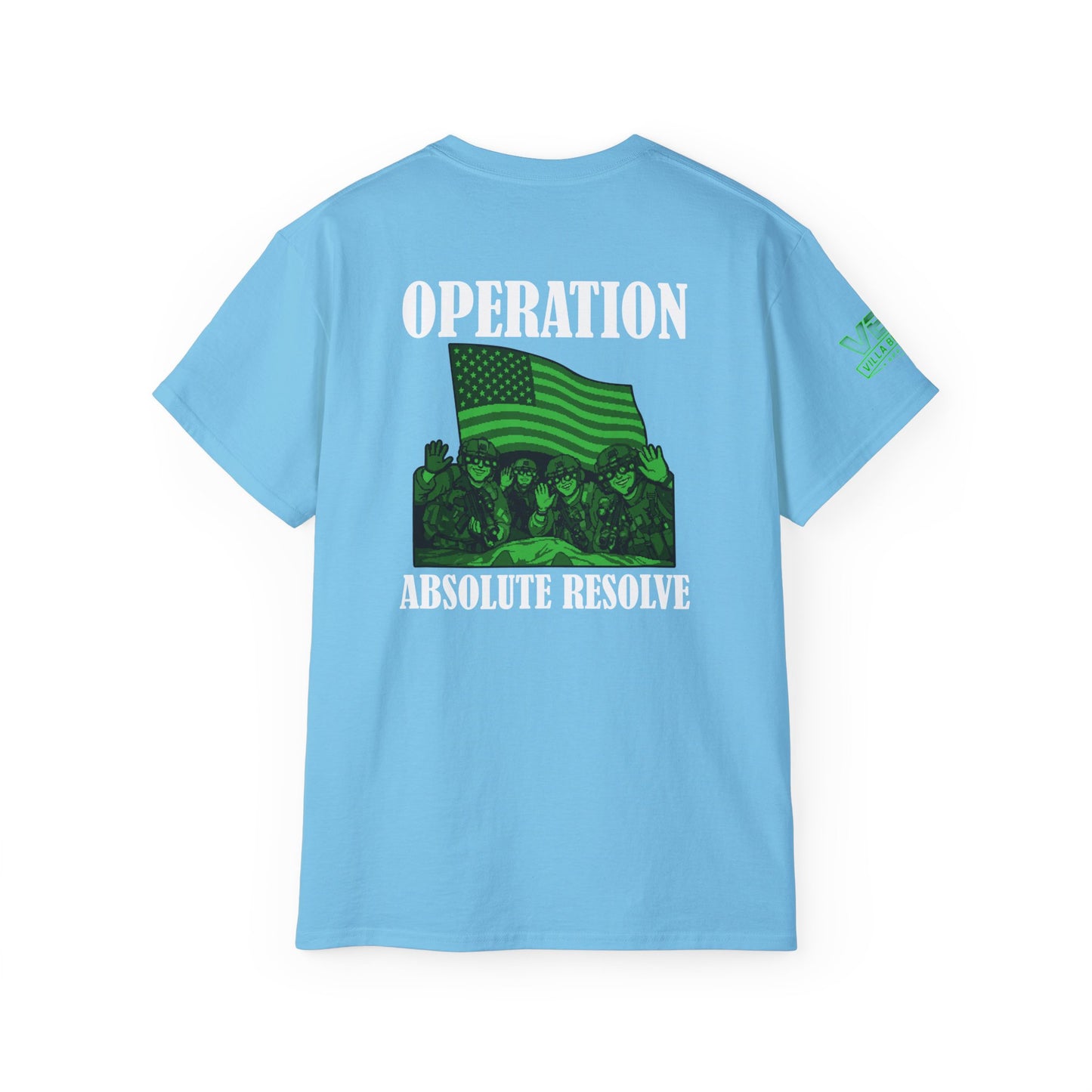 Operation Absolute Resolve Tee — VBA Military Flag Graphic T-Shirt